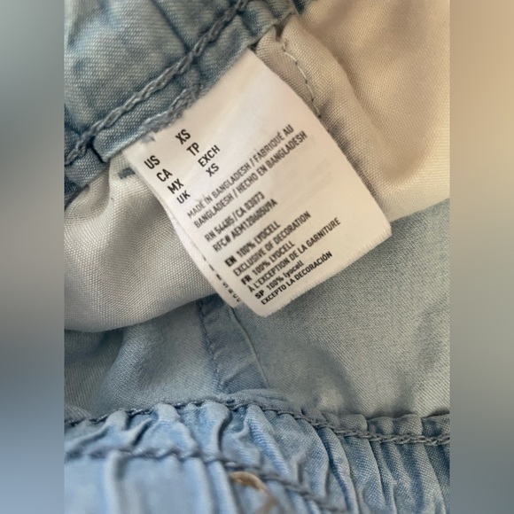 XS American Eagle Outfitters Sky Blue Shorts Jean loose shorts - Picture 4 of 6